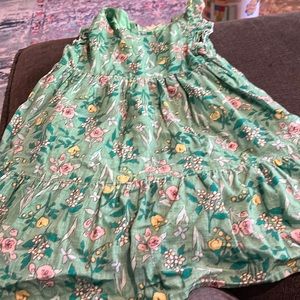 Green flower dress